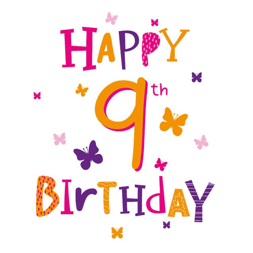 Picture of HAPPY 9TH BIRTHDAY CARD
